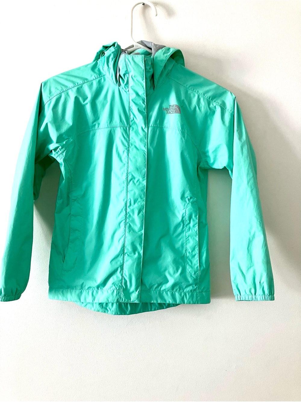 The North Face Hyvent Rain Wind Jacket Girls Size Small (7/8) Mint Green Colour